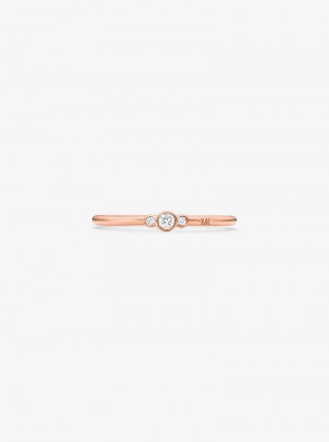 Michael Kors 14K Rose Gold-Plated Pavé Różowe Złote | SN-MK27839