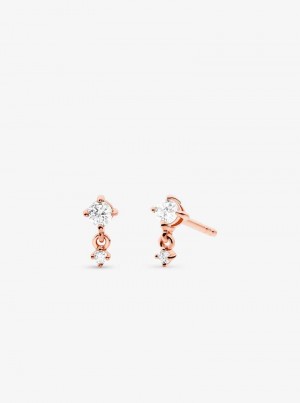 Michael Kors 14K Rose Gold-Plated Sterling Silver Drop Różowe Złote | SN-MK27763