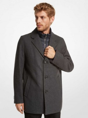 Michael Kors 2-in-1 Wool Szare | SN-MK28081