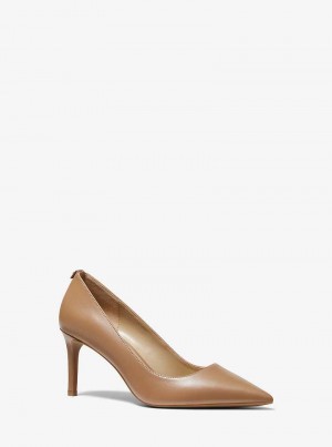 Michael Kors Alina Flex Leather Brązowe | SN-MK27648