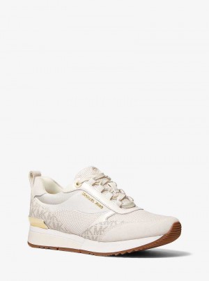 Michael Kors Allie Stride Mesh and Logo Kremowe | SN-MK27478