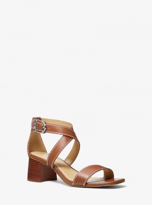 Michael Kors Ashton Leather Brązowe | SN-MK27550
