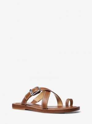 Michael Kors Ashton Leather Brązowe | SN-MK27617