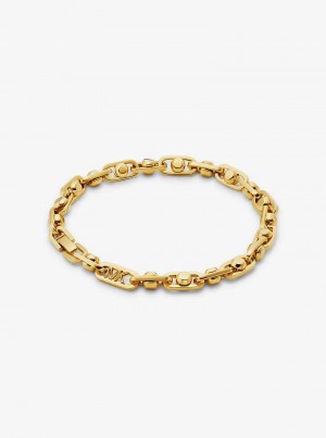 Michael Kors Astor Precious Metal-Plated Brass Link Złote | SN-MK27727
