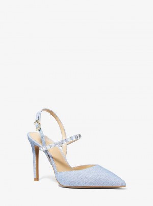 Michael Kors Ava Flex Embellished Denim Niebieskie Kolorowe | SN-MK27625