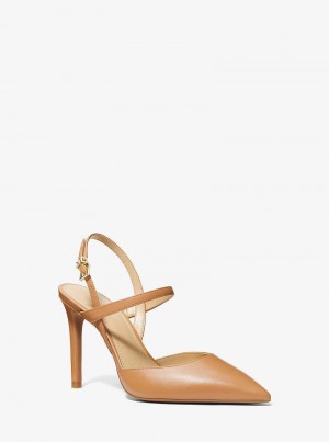 Michael Kors Ava Flex Leather Brązowe | SN-MK27626