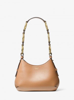 Michael Kors Bardot Mini Leather Brązowe | SN-MK27058