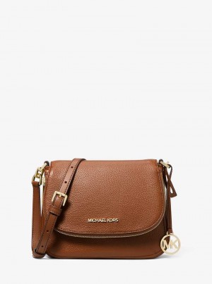 Michael Kors Bedford Small Pebbled Leather Brązowe | SN-MK27228
