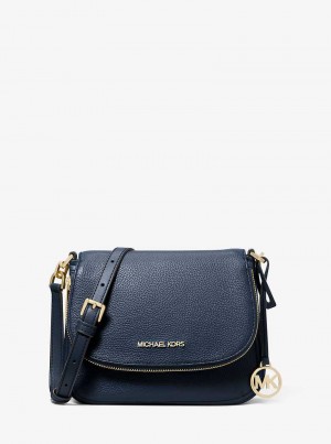 Michael Kors Bedford Small Pebbled Leather Granatowe | SN-MK27230