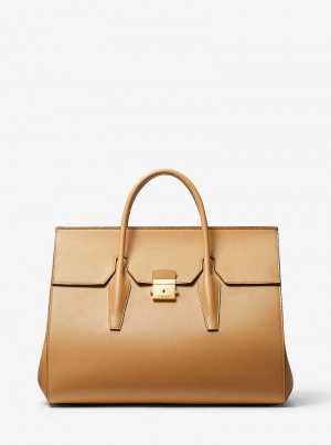 Michael Kors Campbell Leather Brązowe | SN-MK27369