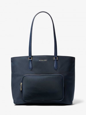 Michael Kors Cara Large Nylon Granatowe | SN-MK26881