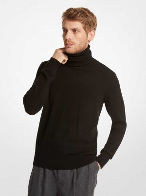 Michael Kors Cashmere Turtleneck Czarne | SN-MK28048
