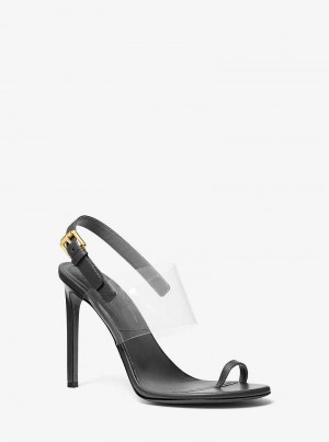 Michael Kors Catherine Leather and Vinyl Czarne | SN-MK27558