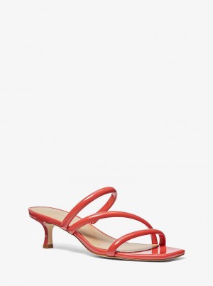 Michael Kors Celia Patent Kitten Koralowe | SN-MK27582