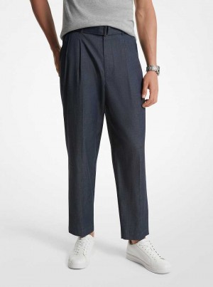 Michael Kors Chambray Belted Niebieskie | SN-MK28032