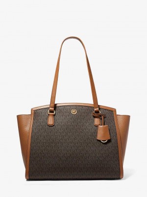 Michael Kors Chantal Large Logo Brązowe | SN-MK26852