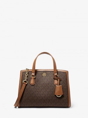 Michael Kors Chantal Small Logo Brązowe | SN-MK27359