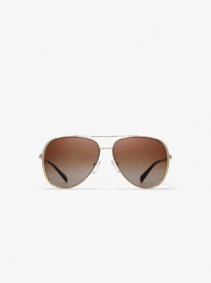 Michael Kors Chelsea Bright Głęboka Złote | SN-MK27873