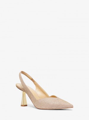 Michael Kors Chelsea Glitter Chain-Mesh Brązowe | SN-MK27635