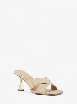Michael Kors Clara Glitter Chain-Mesh Złote | SN-MK27544