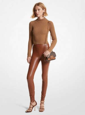 Michael Kors Coated Stretch Ciemny Brązowe | SN-MK26561