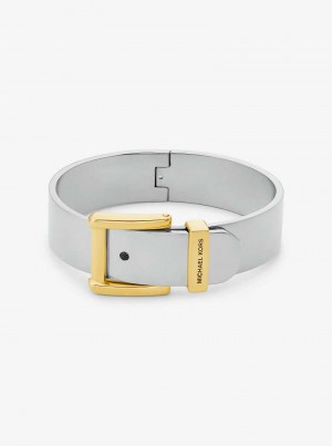 Michael Kors Colby Large Precious Metal-Plated Brass Białe | SN-MK27748