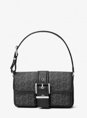 Michael Kors Colby Medium Empire Signature Logo Czarne | SN-MK26968