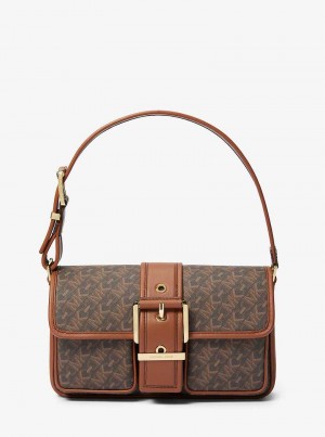 Michael Kors Colby Medium Empire Signature Logo Brązowe | SN-MK27035