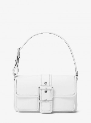 Michael Kors Colby Medium Leather Białe | SN-MK26957