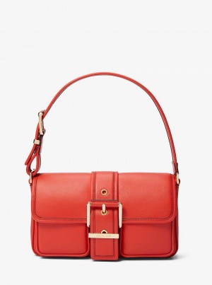 Michael Kors Colby Medium Leather Koralowe | SN-MK26962