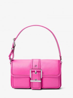 Michael Kors Colby Medium Leather Różowe | SN-MK26956