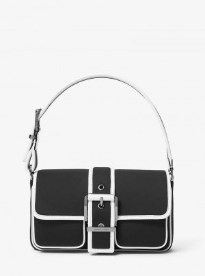 Michael Kors Colby Medium Two-Tone Neoprene Czarne Białe | SN-MK26961
