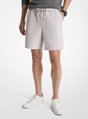 Michael Kors Cotton Drawstring Szare | SN-MK28013