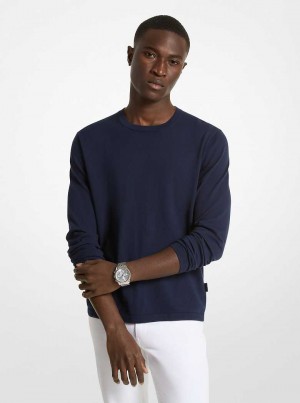 Michael Kors Cotton Jersey Niebieskie | SN-MK28047