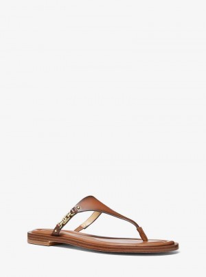 Michael Kors Daniella Leather Brązowe | SN-MK27610