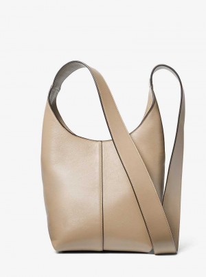 Michael Kors Dede Mini Leather Brązowe | SN-MK27070