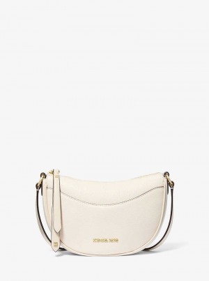 Michael Kors Dover Small Leather Kremowe | SN-MK27196