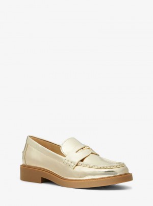 Michael Kors Eden Metallic Leather Złote | SN-MK27664