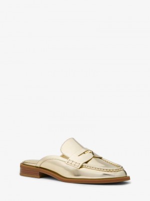 Michael Kors Eden Metallic Leather Złote | SN-MK27670