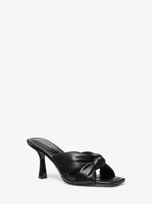 Michael Kors Elena Leather Czarne | SN-MK27504