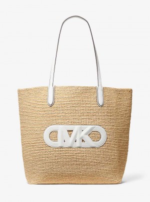 Michael Kors Eliza Extra-Large Empire Logo Straw Kolorowe | SN-MK26816