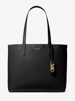 Michael Kors Eliza Extra-Large Pebbled Leather Czarne | SN-MK26832