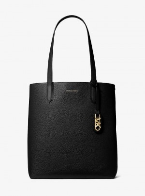 Michael Kors Eliza Extra-Large Pebbled Leather Czarne | SN-MK26837