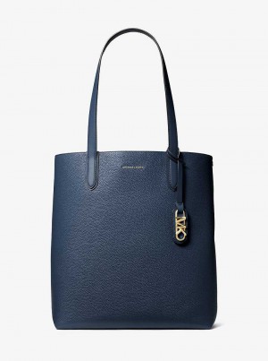 Michael Kors Eliza Extra-Large Pebbled Leather Granatowe | SN-MK26839