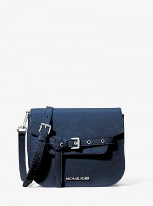 Michael Kors Emilia Small Pebbled Leather Granatowe | SN-MK27264