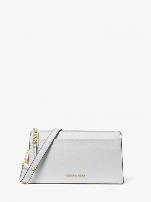 Michael Kors Empire Large Leather Convertible Białe | SN-MK27238
