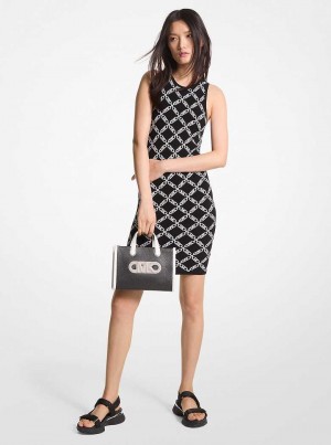 Michael Kors Empire Logo Jacquard Tank Czarne | SN-MK26774