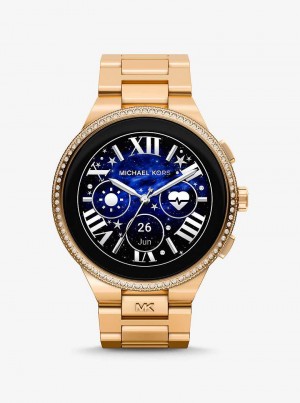 Michael Kors Gen 6 Camille Pavé Gold-Tone Różowe Złote | SN-MK28259