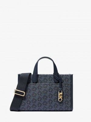 Michael Kors Gigi Small Empire Signature Logo Granatowe | SN-MK27300