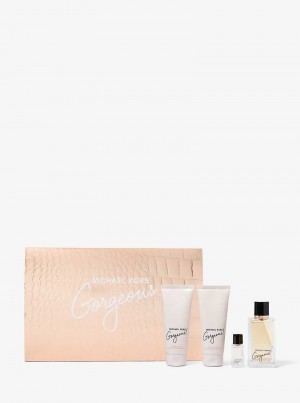 Michael Kors Gorgeous 4-Piece Gift Set Różowe | SN-MK27913